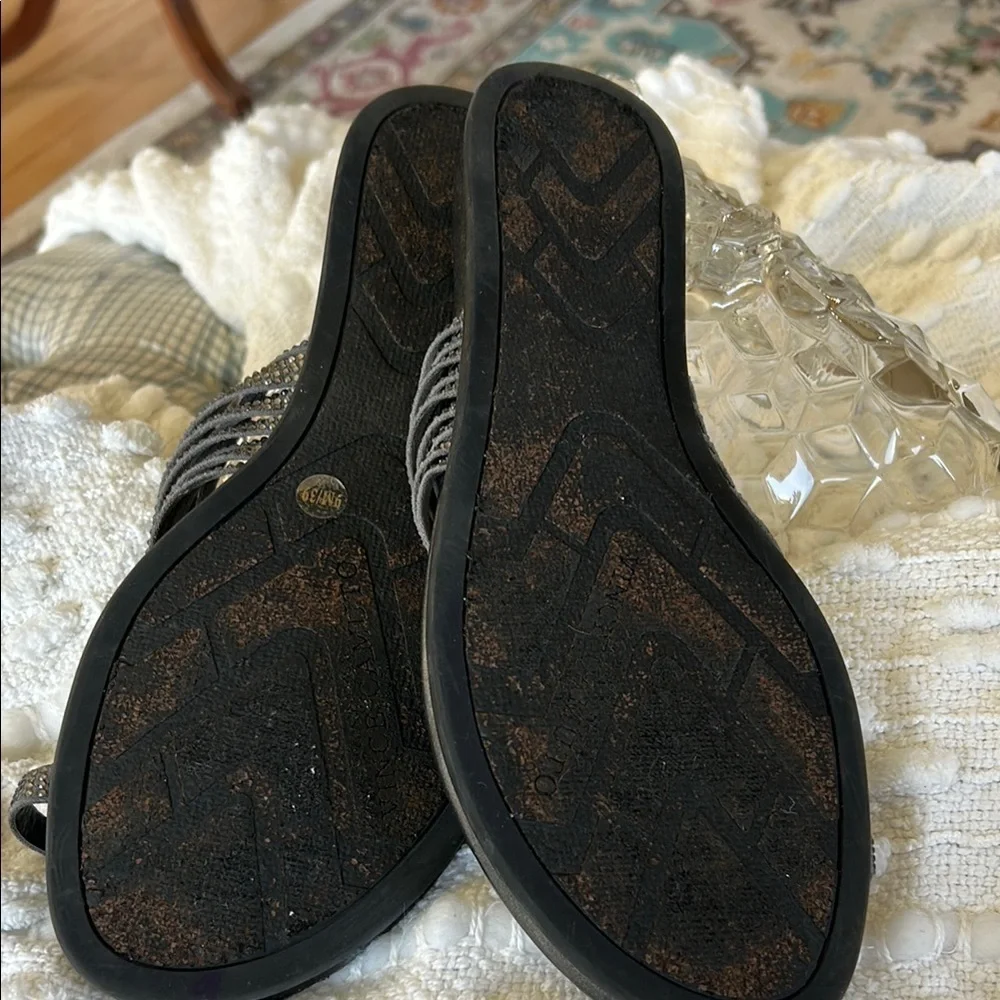 Vince Camuto Gray Sandals with Decorative Straps